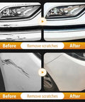 Scratch Remover Wax For Deep Scratches On Clear Coat Auto Finish With Wipe And Sponge Universal Car Scratch Repair Paste Before and After