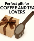 Two Pack Coffee Tea Brew Stick Infuser Reusable Filter Spoon With Fine Mesh BPA Free next to gift box with ribbon