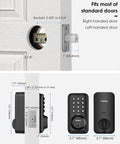 Installation guide for keypad door lock, showing dimensions and backset options. Keypad Door Lock With Keyless Entry Electronic Lock For Home Security Programmable 20 Access Codes And A One Time Guest Code Auto Lock Smart Lock For No Key Hassle Easy Safe Entry And Family Use.