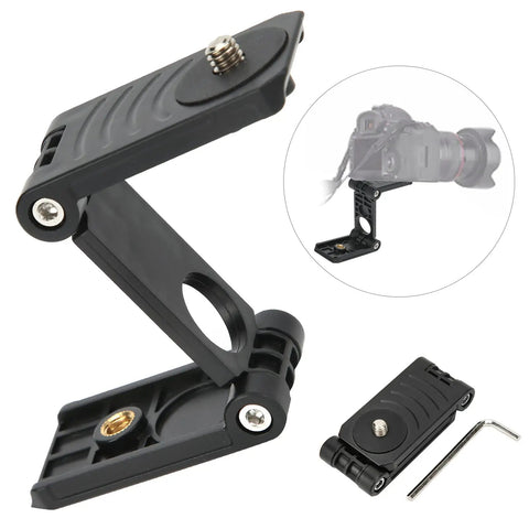 Goes Anywhere Vibes Lightweight Z Shaped Camera Tripod With Smooth Tilt Ball Head And Mounting Plate Support Bracket Compact Black Foldable Rig For Weekend Warriors And Snap Happy Shooters