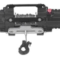 Premium Alloy RC Winch With Dual Motor For Axial Scx10 And D90 1/10 Crawlers, detailed view of winch with cable and hook.
