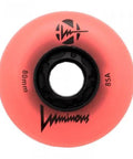 Coral Glow Inline Wheels 76mm 85A Pink 4 Pack For Inline Skates Durable PU Wheel Set With Smooth Glide And Bright Glow Perfect Replacement Wheels For Daily Cruising Tricks And Easy Rolling