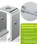 10 Pack Heavy Duty Galvanized Steel Strut Channel Hanger Bracket 0.23 Inch Thick Plate 1200 Lbs Load Capacity U-Shape Design close-up view