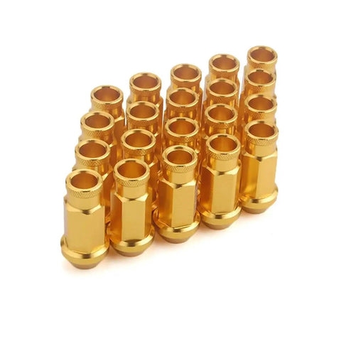 Golden Wheel Bolts 20 Piece Universal Lug Nuts And Tire Screws Set For Cars Heavy Duty High Tensile Alloy Steel Heat Treated