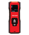 Laser Distance Meter 65 Foot Range With Simple Two Button Use, USB Charged Lithium Battery, High Accuracy Laser Measure Tool For Quick DIY Spacing, Interior And Exterior Distance Checking, Handy For Pros And Home Projects, red handheld unit front view