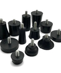 40 Piece Adjustable Feet Pads Set M6 M8 Anti Slip Shock Absorbing Rubber Leveling Feet for furniture stability
