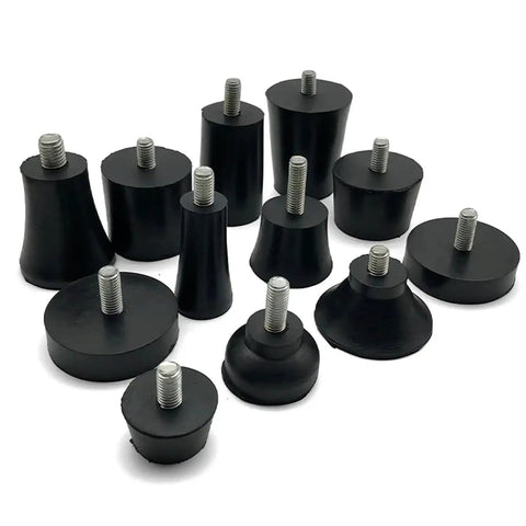 40Pcs Adjustable Feet Pads Set M6 M8 Anti Slip Rubber Leveling Feet For Furniture And Chairs on white background