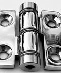 Beefy Heavy Duty Marine Grade Stainless Steel Top Mount Friction Hinge 1.5 Inch By 1.5 Inch For Hatches Doors Lids With Bronze Compression Washers, Smooth Resistance, Durable 316 Stainless, Reduces Need For Gas Shocks And Springs