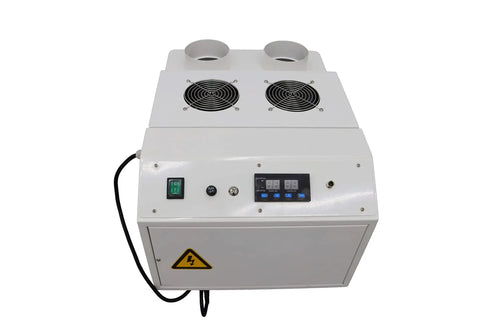 Ultrasonic Industrial Humidifier Cooler Sprayer 12 Kg Per Hour Portable Cool Mist Maker For Greenhouse, control panel view