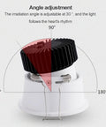 Angle adjustment feature of Six Pack Three Inch Cob Led Recessed Downlights Adjustable Thirty Degree Ceiling Spotlights.