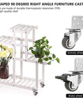 Heavy Duty Furniture Castors Set Four Pack with L Shaped Soft Rubber Wheels for tables and benches, 32mm diameter, quiet swivel plate.