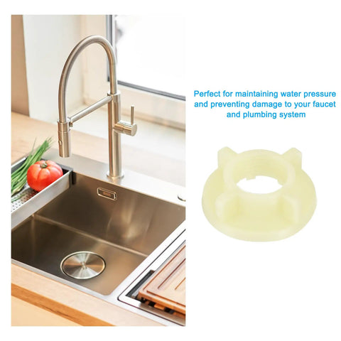 O Ring Faucet Locknut With O Ring Locking Nut Washer Spacer For Plumbing Lock Nut Female Thread Plastic White One Piece Replacement Faucet Fitting For Home And RV Durable Corrosion Resistant Kitchen Sink And Bath Plumbing