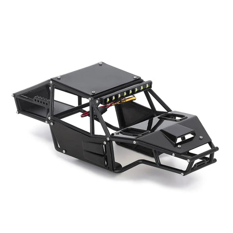 Rock Tarantula Nylon Buggy Body Shell For TRX4M 1 18 RC Crawler Upgrade With Roof LED Lights shown unassembled