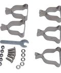 Heavy Duty Spring Clamp Kit For Window Well Covers With Secure Fit And Galvanized Steel Build To Stop Accidents Keep Debris Out And Ensure Outdoor Durability During Emergency Situations Plus Extra Tools Included, 5 clips and hardware