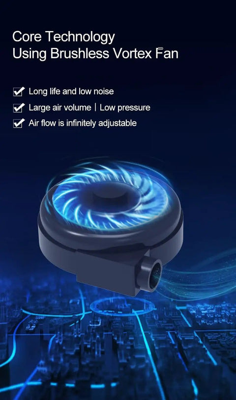 Brushless vortex fan detail of Hot Air Rework Station 1300W With AI Voice Control And Intelligent PID Temp, Full Color Display
