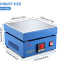 Pro Grade 110V 850W Soldering Hot Plate Station With LED Display And Microcomputer Control, 200x200mm blue aluminum heater