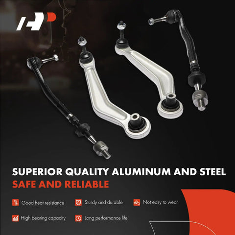 18Pc Suspension Steering Kit For Bmw E39 525i 528i 530i Front And Rear Control Arms With Bushings, aluminum and steel components.