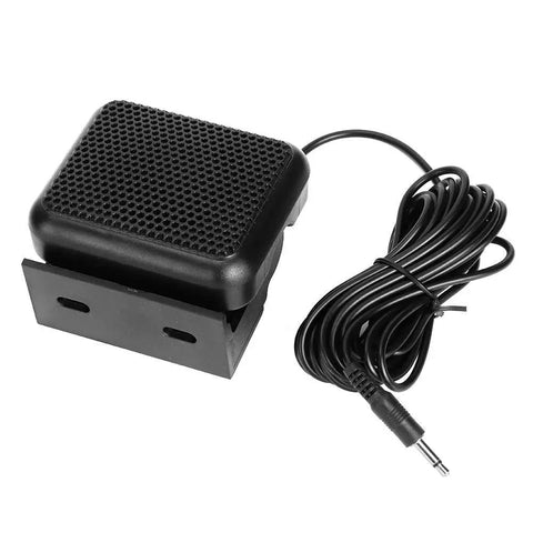 External Speaker For Two Way Car CB Radio, Beefed-Up Amplified Mobile Ham Speaker With Boss Stereo Sound, black compact design