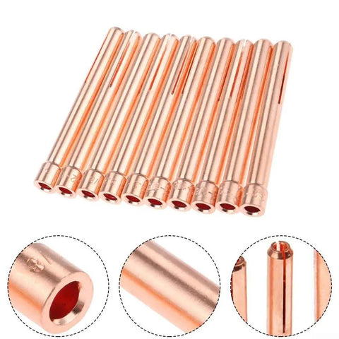 Cool WP17 TIG Torch Consumable Collet Kit with High Conductivity Pure Copper Electrode Holder for 1.6mm 2.0mm 2.4mm Welding Jobs.