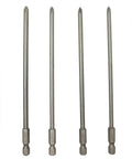 Long Philips Cross Screwdriver Bit Set 6 Pieces - 6 Inch S2 Steel Phillips Bits In PH1 3.0mm 4.0mm 4.5mm And PH2 4.5mm 5.0mm 6.0mm