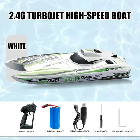 Ultra Fast 2.4G Brushless RC Speedboat For Adults, Realistic Look, Pro Grade Build, accessories included