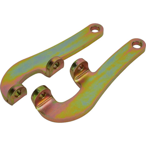 Chevy Spindle Flat Tie Rod Steering Arms Pair With Plain Steel Finish For 1949 To 1954 Chevy Passenger Car Spindles Five Eighth Inch Rod End Hole Old School Style