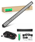 42 Inch LED Light Bar Combo 32000LM 320W Off Road Lights For Trucks UTVs ATVs Boats And More With Combo Beam And Durable Construction For Nighttime Adventures, with wiring and brackets