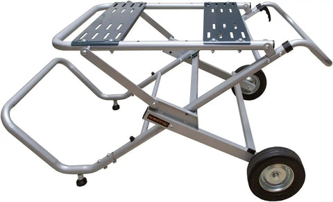 Rolling Foldable Table Saw Stand With 8 Inch High Traction Wheels Heavy Duty And Adjustable Mounting Options