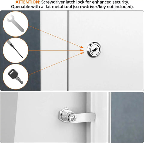 Heavy Duty Aluminum Access Panel featuring a screw latch lock, measures 11.9 x 23.9 inches, for secure drywall use.