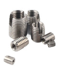 50Pcs Inner Thread Self Tapping Thread Inserts Set For Stainless Steel Repairs Heavy Duty Thread Reinforcement Kit DIY Self Cutting Inserts To Fix Stripped Threads And Restore Strength, stainless steel inserts