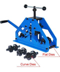 Tube Roller Bender Beast With 6 Interchangeable Dies For Round And Square Tubes, blue pipe rolling machine and dies