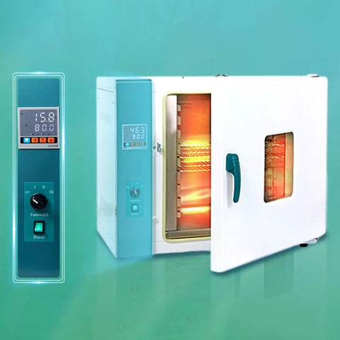Auto Dental Drying Oven With Timed Temp Control, stainless steel interior, digital controls, keeps dental tools sanitized.