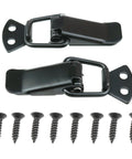 Stainless Steel Toggle Hasps Latch Set 2.2 By 2.71 Inch Heavy Duty Cabinet Latch Hardware 2 Pack For Trunk Trailer Toolbox Doors Hood With Screws Mounting Hardware