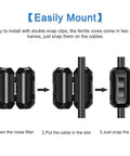 12 Pack RFI EMI Noise Suppressor Cable Clips With Clip On Ferrite Ring Core Filters For 5mm Cables Black Boost Your Signal Clarity