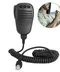 Handheld Microphone Speaker For Two Way Radios Compatible With Yaesu FT 817 FT 900 FT 450D, coiled cord, ABS build