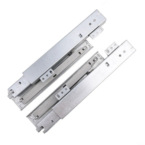Floor Mount Soft Close Drawer Slides With Full Extension Undermount Runners, 200mm, beefy steel rails for cabinet drawers