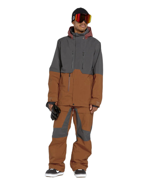 Dope Gore-Tex Relaxed Fit Snowboard Jacket With Recycled Stretch 2-Layer Fabric, PFCec Free, V-Science Lining, Caramel, X-Large
