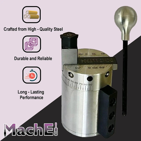 Heavy-Duty Radius Ball Turning Attachment for 7x16 and 7/16 Mini Lathes and Larger Machines, 60mm Radius Capacity, durable steel build