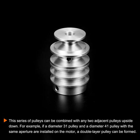 Heavy Duty Aluminum V Belt Pulley Featuring 8Mm Bore And 40Mm Outer Diameter Dual Groove Setup, showcasing a multi-layer design for versatile use.