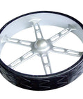Hella Lightweight Golf Cart Featuring A Slick Three Wheel Swivel Design With Toughest Stainless Steel Frame For Effortless Course Cruising And Badass Fitness Gear Lugging - single black wheel with silver spokes