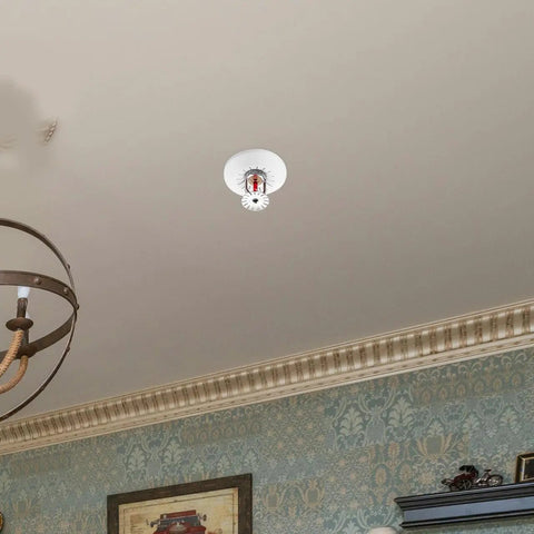 Hella Durable 20 Pack Fire Sprinkler Cover Plates Fits 15 Mm And 20 Mm Universal Disc Heads Smooth wall mount installation.