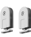 Heavy Duty Frameless Glass Shower Door Hinges Featuring Straight Up Tight Installation And Heckin Smooth Gliding Action That Checks Every Box For Modern Bathroom Renovations Built To Stand The Test Of Time. Stainless steel hinge pair for durable bathroom glass installation.