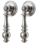 Vintage Drop Cabinet Pulls Polished Nickel Zinc Alloy Retro Dresser Knobs And Drawer Handles For Kitchen Cabinets 2 Pack