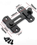 180 Degree Flip Sliding Barn Door Lock For Privacy That Is Easy To Unlock And Hard To Force Kid Proof And Pet Safe Latch, steel latch with screws shown