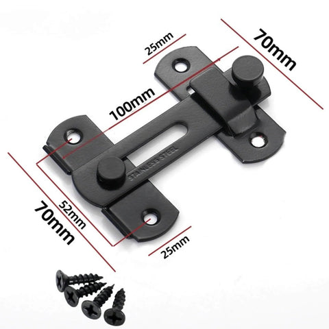 180 Degree Flip Sliding Barn Door Lock For Privacy That Is Easy To Unlock And Hard To Force Kid Proof And Pet Safe Latch, steel latch with screws shown