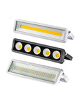 JUDYSSY 220 Led Flood Llight 50W Ip65 Waterproof Landscape Outdoor Housing Garden Lighting Wall Lamp Reflector Project Floodlight for Court,Garden,Warehouse,Warm Whiteb, three different LED flood lights in various designs.