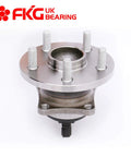Front view of Rear Wheel Bearing Hub Assembly Set For Toyota Corolla 2009 To 2016, Pontiac Vibe 2009 To 2010, Toyota Matrix 2009 To 2014 FWD 1.8L 5 Lug Pair Durable OEM Grade Replacement For Smooth Ride And Long Lasting Performance