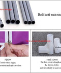 Game Changer Portable Hanging Closet With Heavy Duty 19Mm Steel Clothes Rod showing steel pipes, zipper detail, and card holders