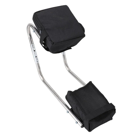 Knee Seat Garden Tool With Ergonomic Kneeling Bench Pro Grade Stainless Steel Frame Portable Kneeler Seat With Ankle Support And Leg Brace