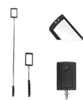 Telescoping Inspection Mirror With Light For Car Repairs And Tight Spaces, 360 Degree Rotating Head, Extendable Handle